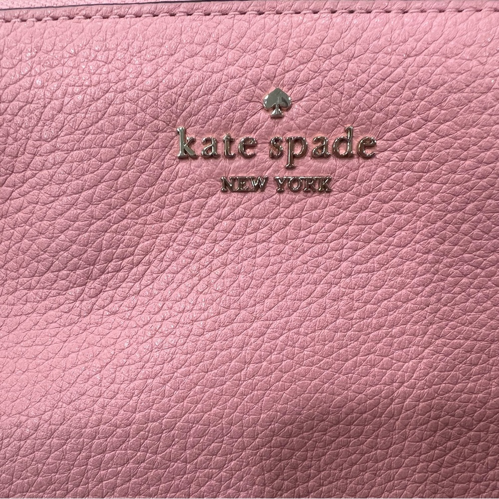 Kate Spade Leila Triple Gusset Crossbody Bag Peachy Rose Pink - Picture 5 of 12